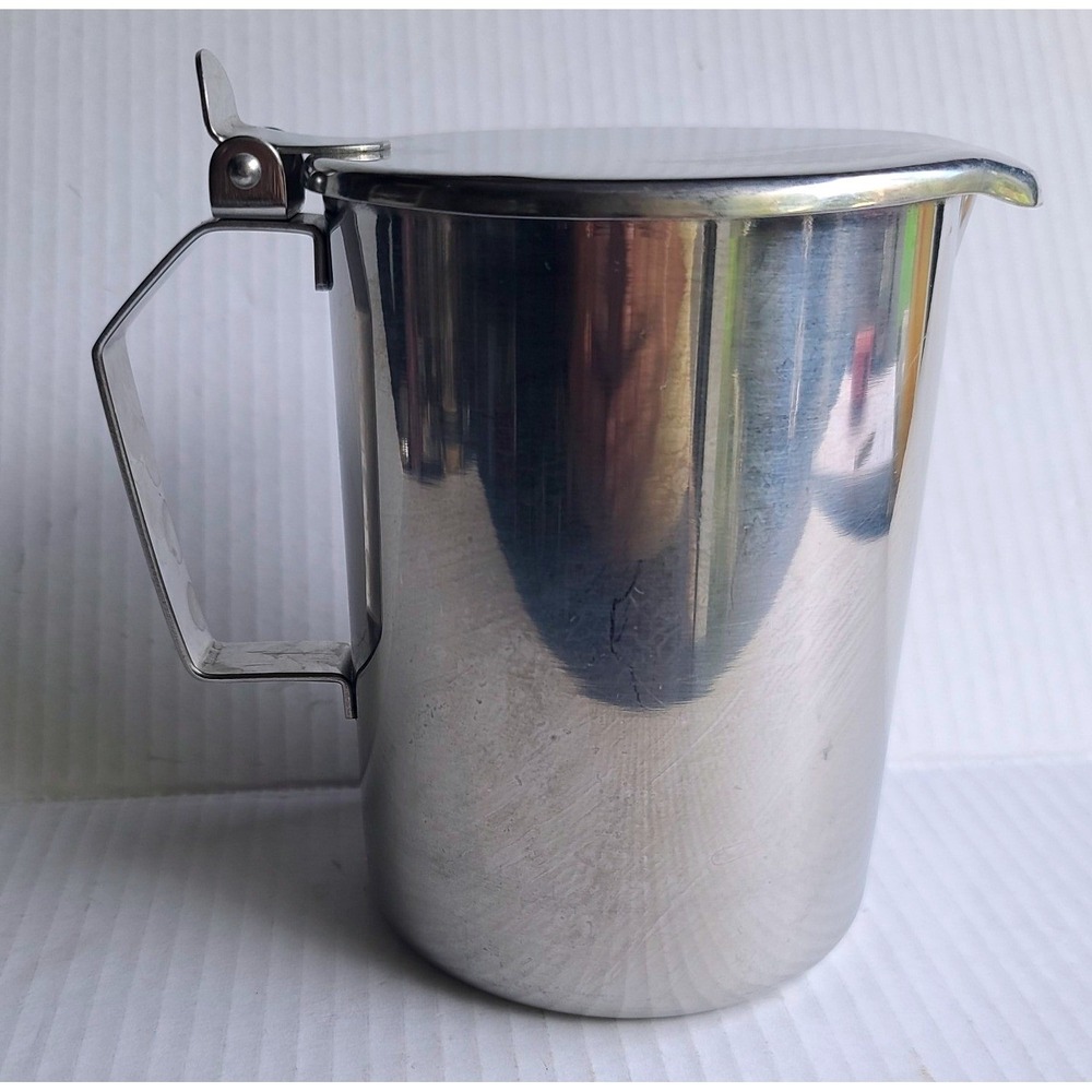 Vintage Polar 18/8 Stainless Steel 44 oz Pitcher Hinged Lid Type S-10 3-56 - Picture 3 of 13